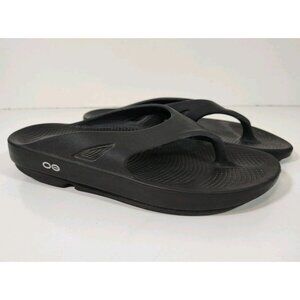 OOFOS OOriginal Recovery Flip Flop Sandals Size M8/W9 Black Comfort Shoes